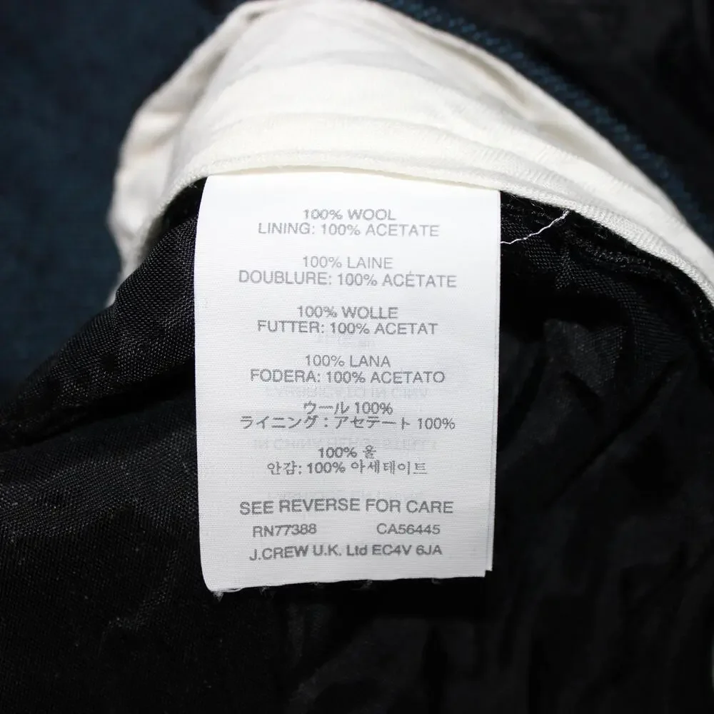 J Crew Bowery Pants Men 32x32 Blue Wool Slim Office Heritage Capsule Academia